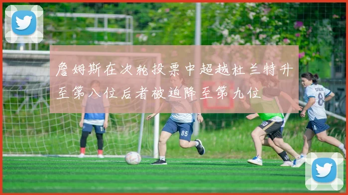 詹姆斯在次轮投票中超越杜兰特升至第八位后者被迫降至第九位